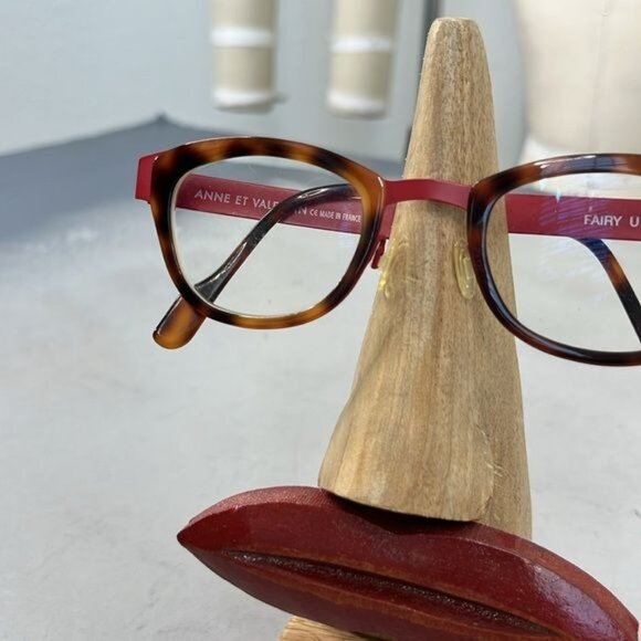 Anne Et Valentin Eyeglasses Fairy U 78 Havana/Red Cat Eye Metal France 45-22 135 - Picture 4 of 11